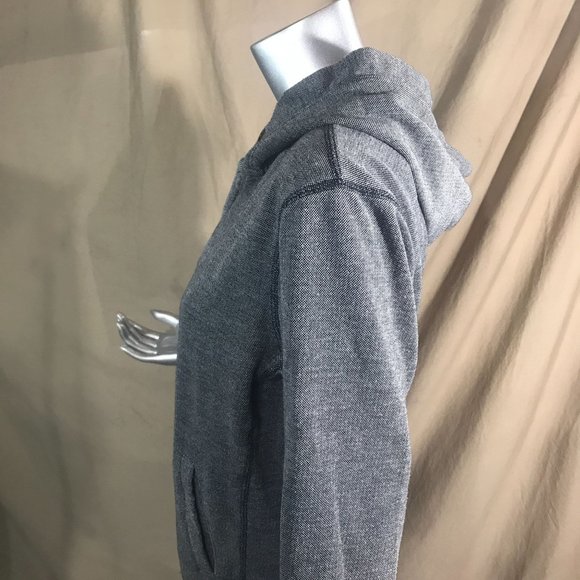 Prince & Fox Women's Medium Grey Black Zip Up Sweatshirt Hoodie - Picture 4 of 16